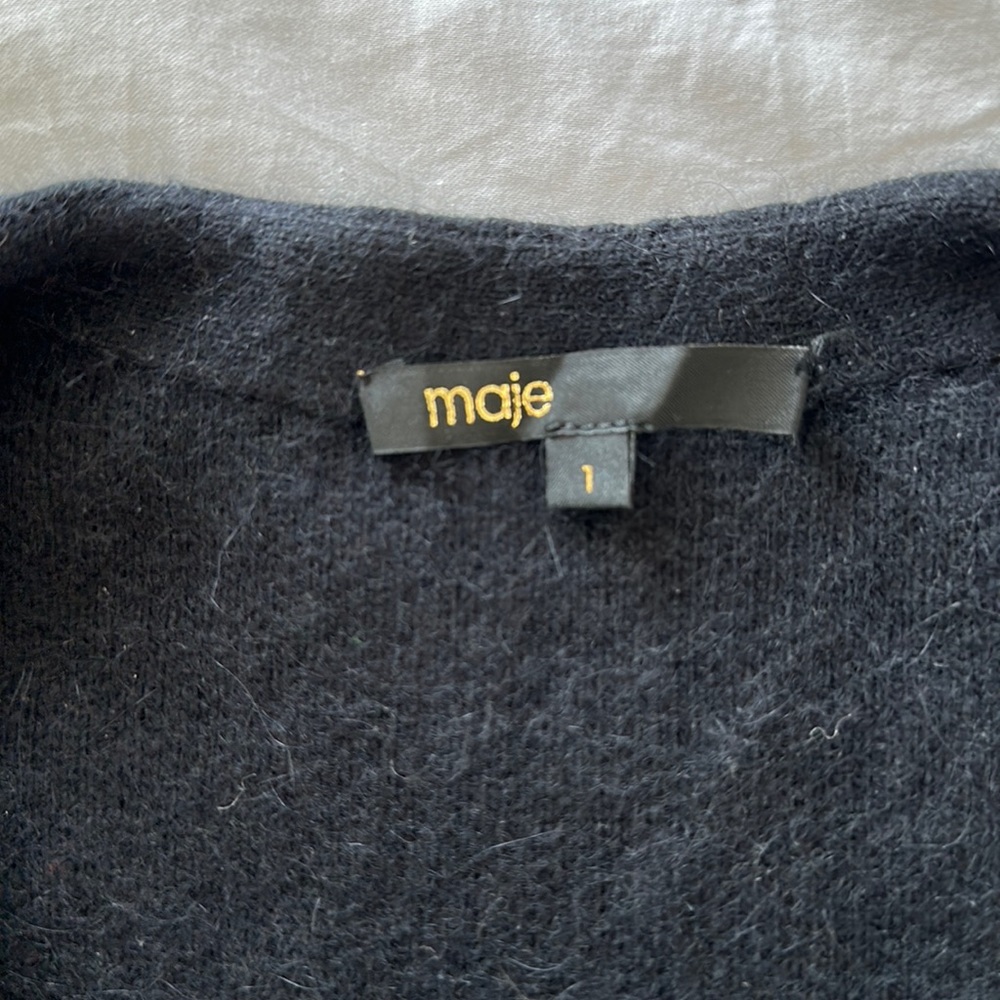 Maje black v neck sweater